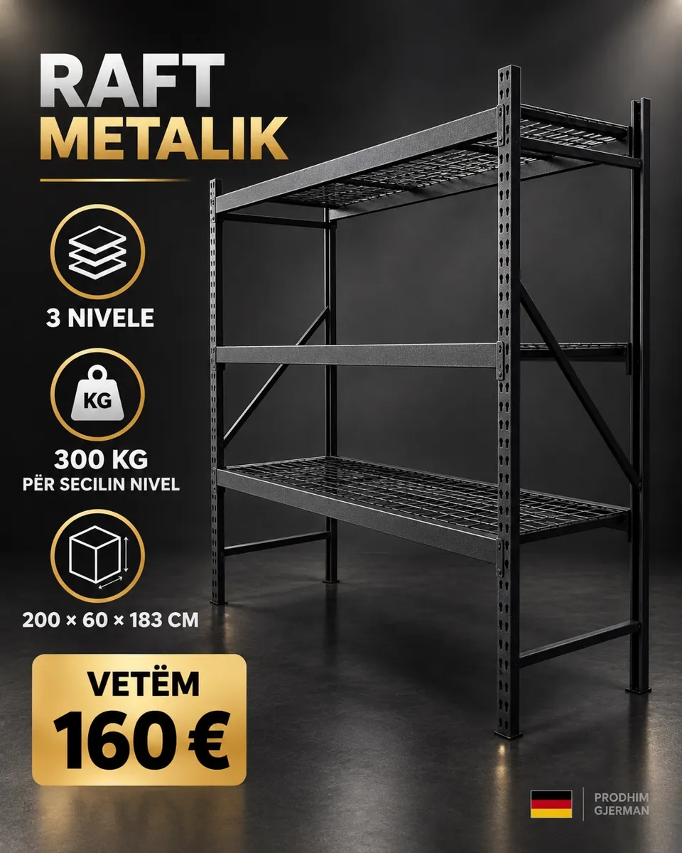 Raft metalik Tego Metal · 3 nivele