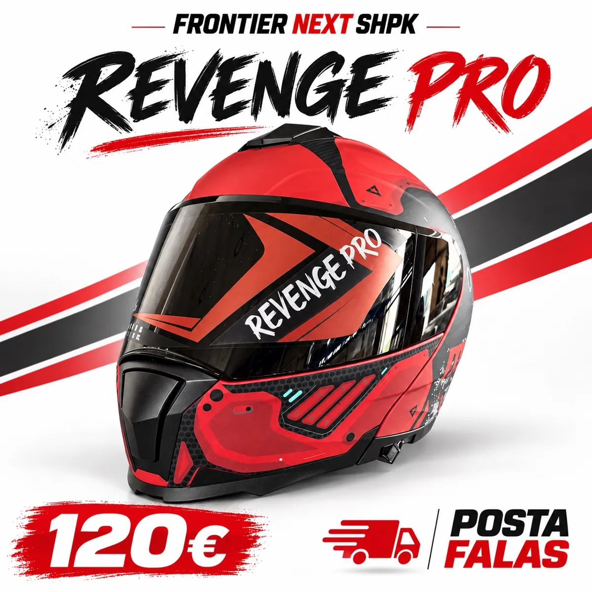 Helmetë Revenge Pro · E kuqe / e zezë