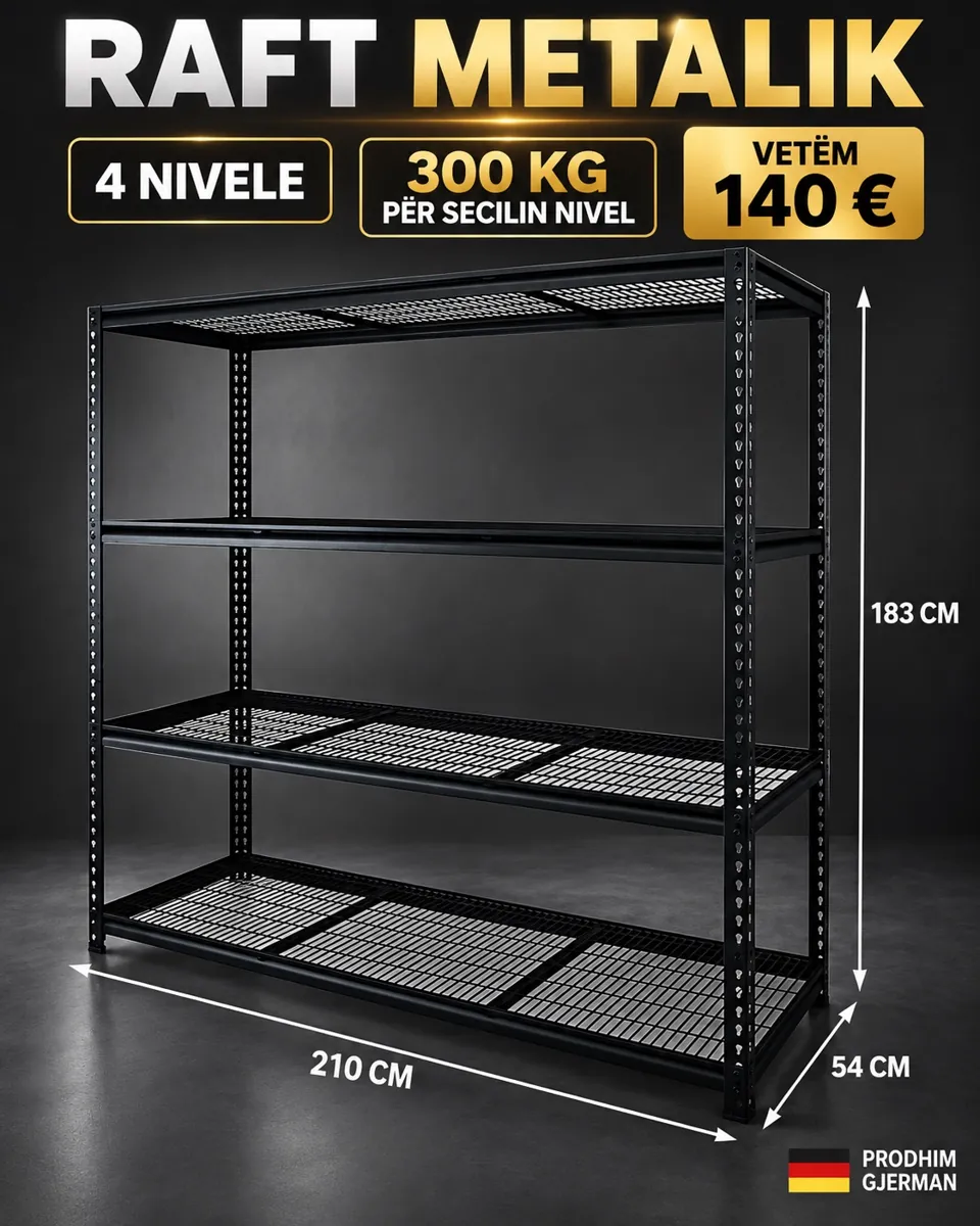Raft metalik Tego Metal · 4 nivele